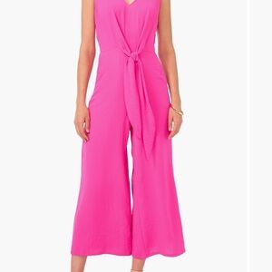 Vince Camuto tie-front wide leg jumpsuit